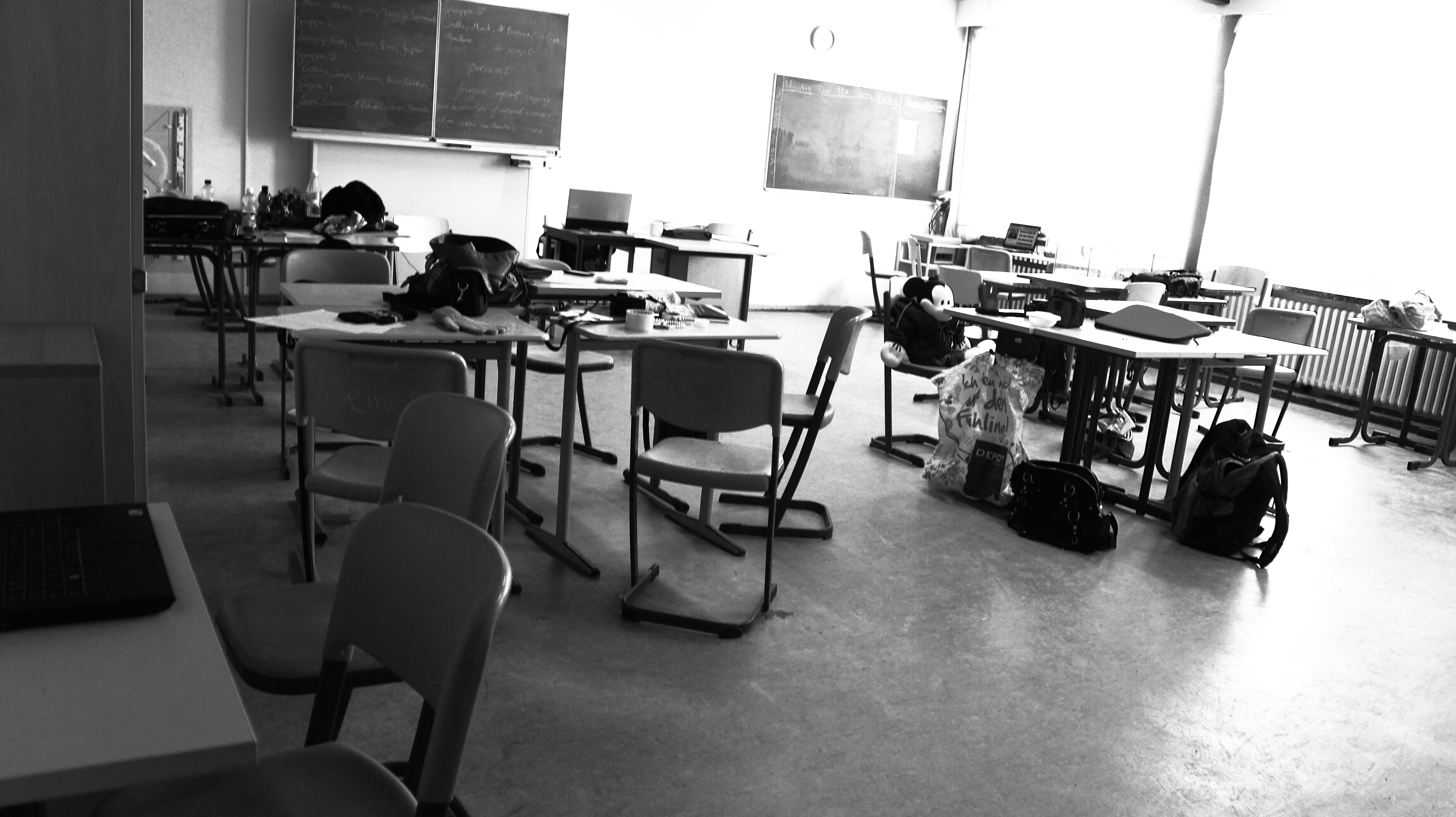 deserted classroom
